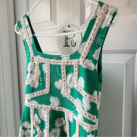 NWT Anthropologie Maeve Emma Green Floral Dress Size 4 - Picture 3 of 7